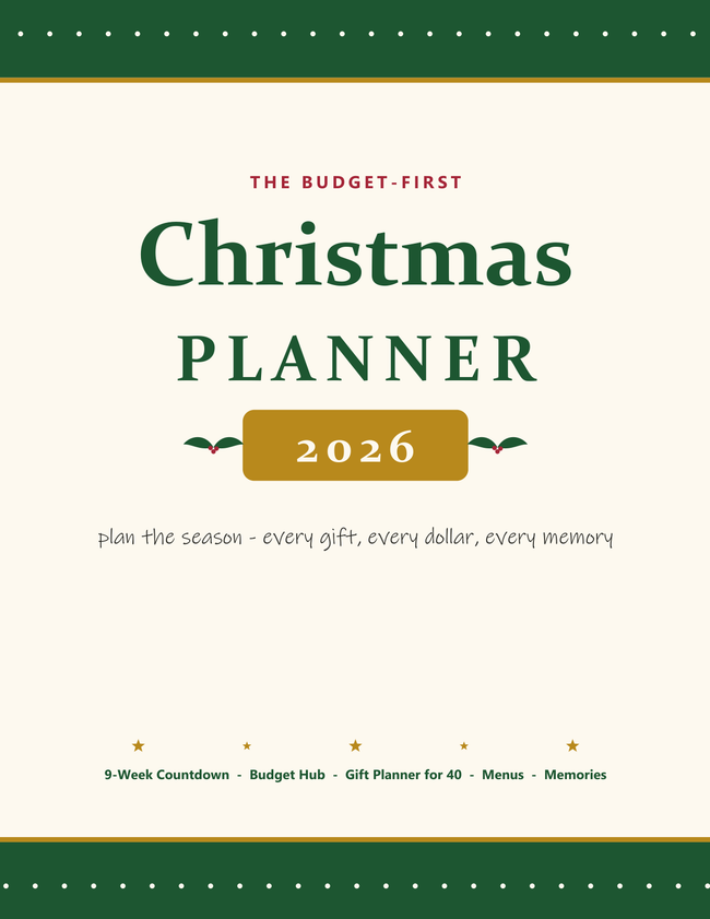 Christmas Planner 2026 digital cover