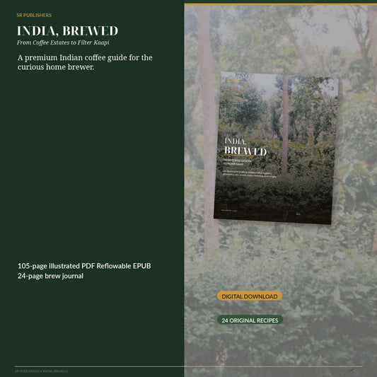 India, Brewed digital coffee book — cover and bundle overview