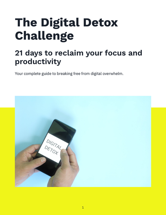 The Digital Detox Challenge digital PDF cover